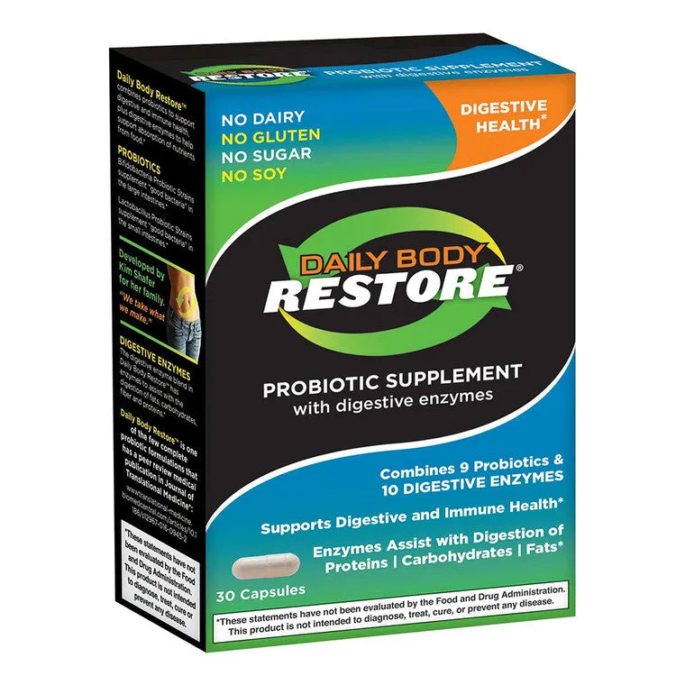 Pasteur Daily Body Restore probiotico 30 capsule enzimi digestivi