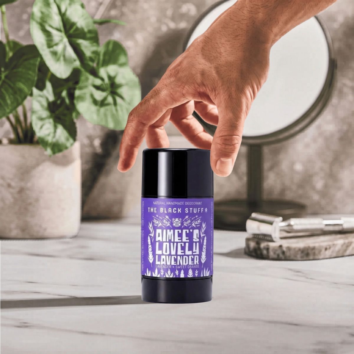 The Black Stuff Natural Deodorant deodorante Aimees Lavender arancia