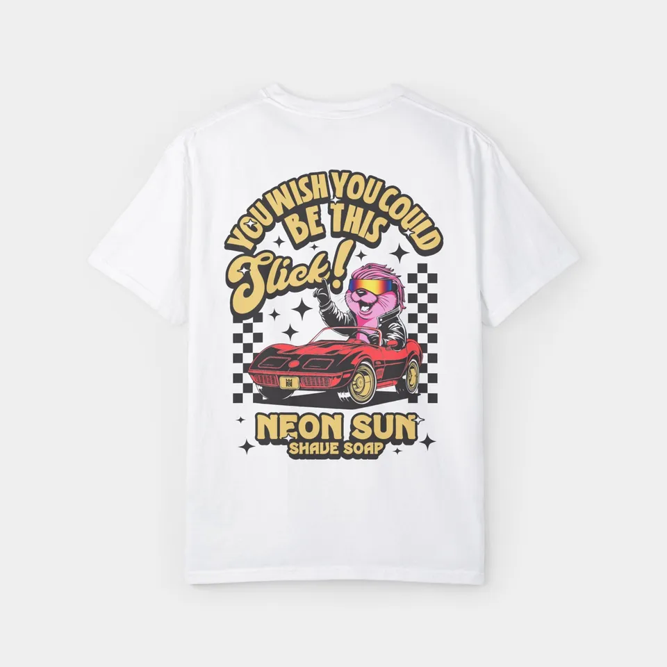 Noble Otter Be This Slick T-Shirt Bianca Cotone