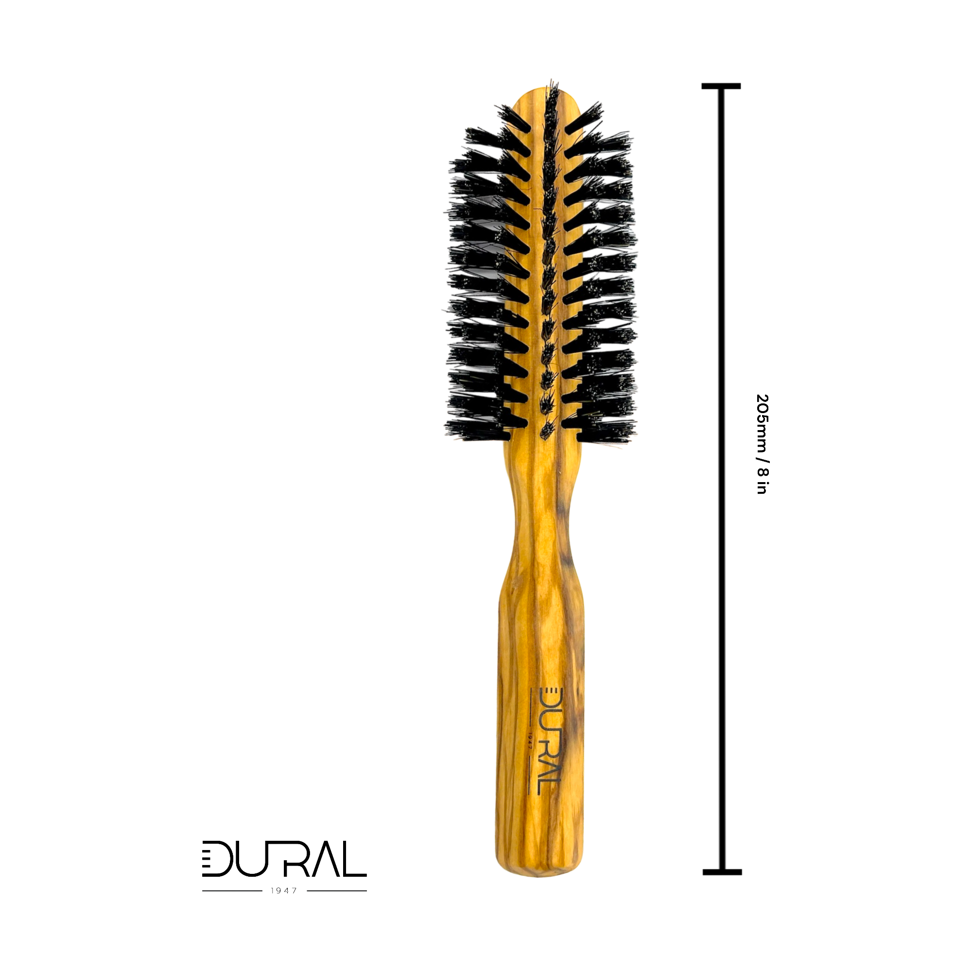 Dural spazzola capelli legno ulivo setole cinghiale 7 file