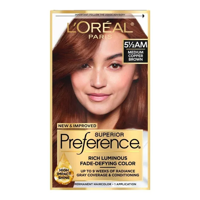L'Oréal Preference 5.5 tinta capelli castano rame luminoso