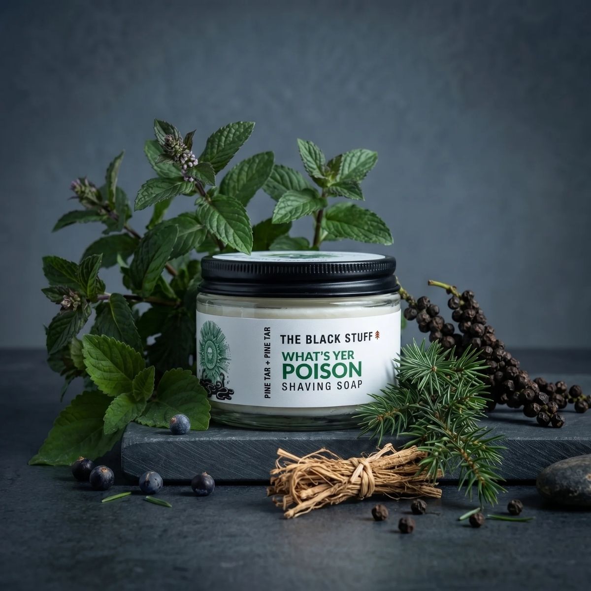 The Black Stuff What's Yer Poison sapone da barba 155g schiuma densa
