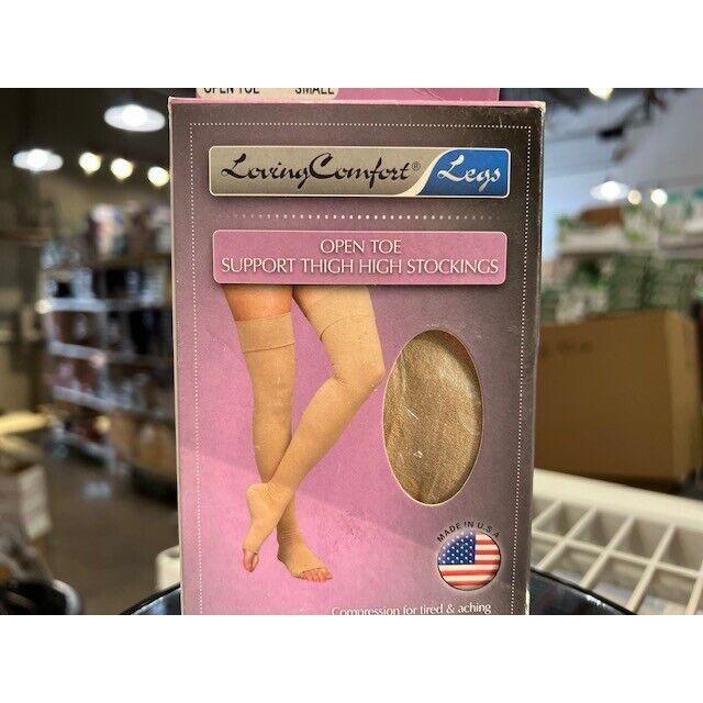 Loving Comfort autoreggenti punta aperta 20-30 mmHg L beige
