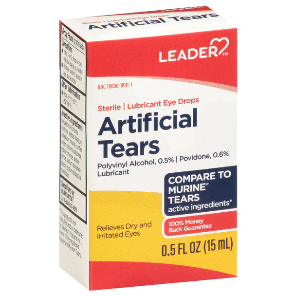 Leader Artificial Tears collirio occhi secchi lubrificante 0.5oz