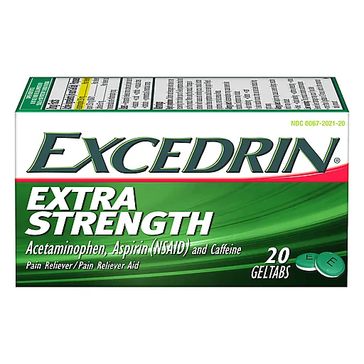 Excedrin Extra Strength antidolorifico geltabs mal di testa