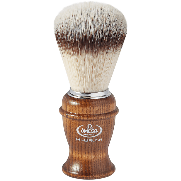 Omega Hi-Brush 0146138 Pennello Barba Sintetico Legno