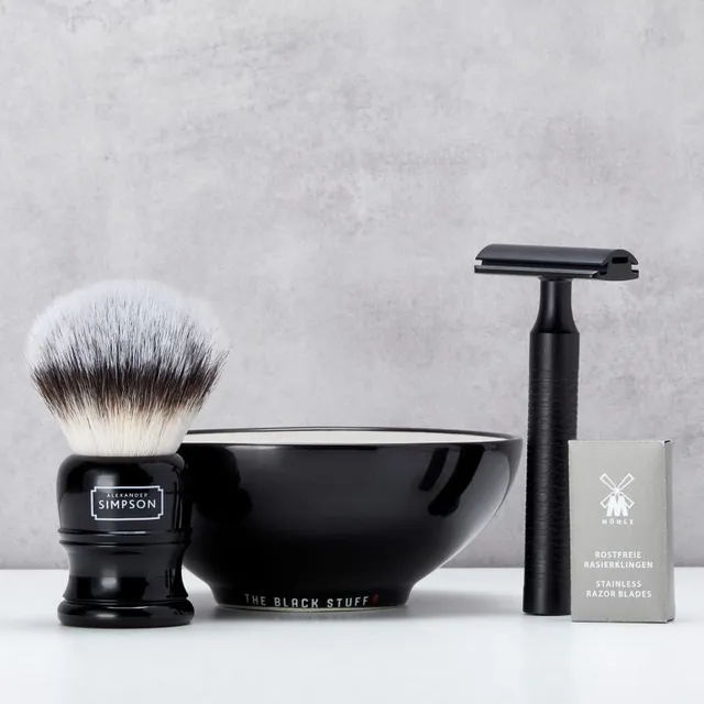 The Black Stuff Muhle Set Rasatura Tradizionale Hardware Uomo