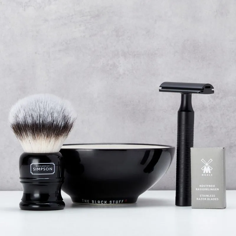 The Black Stuff Muhle Set Rasatura Tradizionale Hardware Uomo