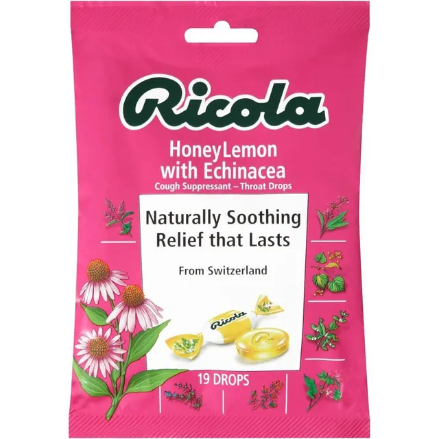 Ricola Pastiglie Gola 24 pz Miele Limone Echinacea