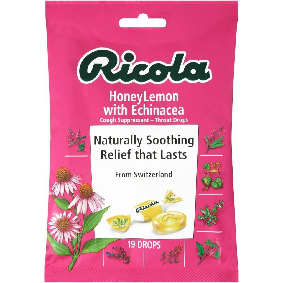 Ricola Pastiglie Gola 24 pz Miele Limone Echinacea