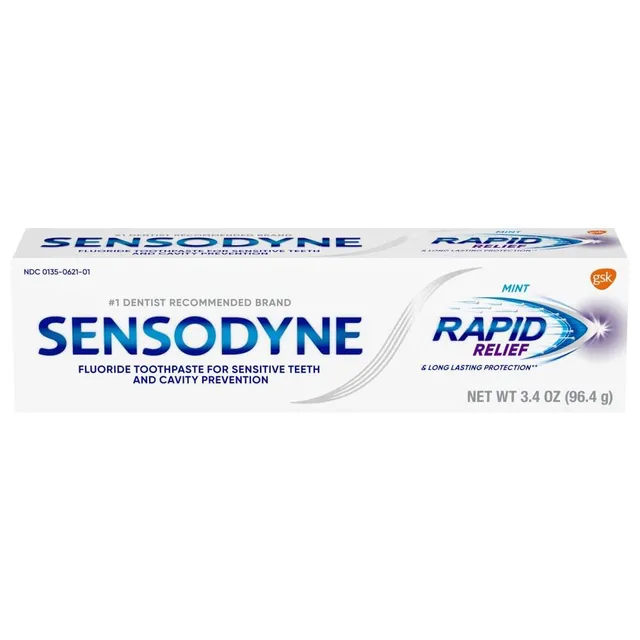 Sensodyne Rapid Relief Dentifricio Menta Denti Sensibili 3.4 Oz