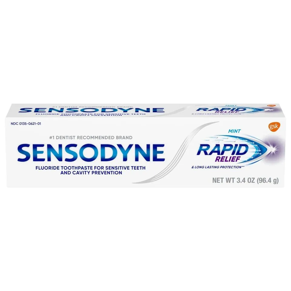 Sensodyne Rapid Relief Dentifricio Menta Denti Sensibili 3.4 Oz