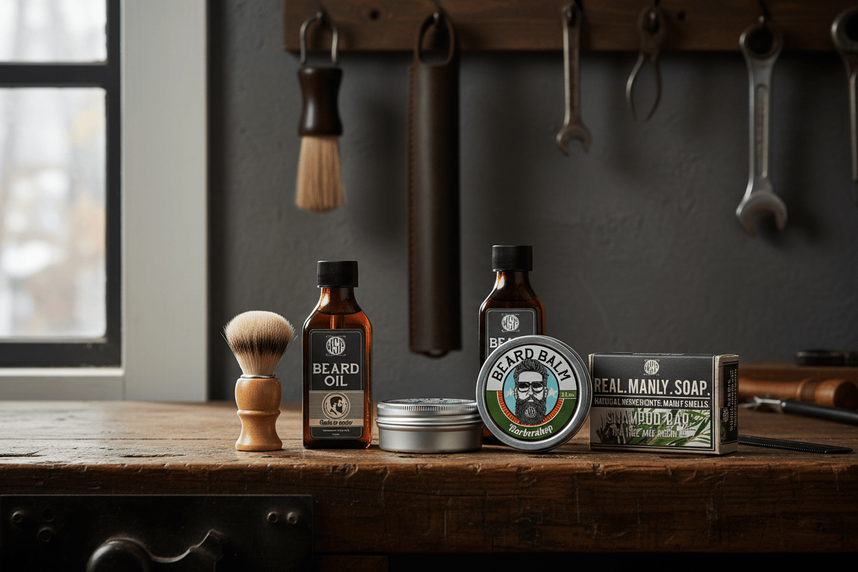 Wet Shaving Products Sandalwood Olio Barba Uomo 30 ml Vegano Sandalo