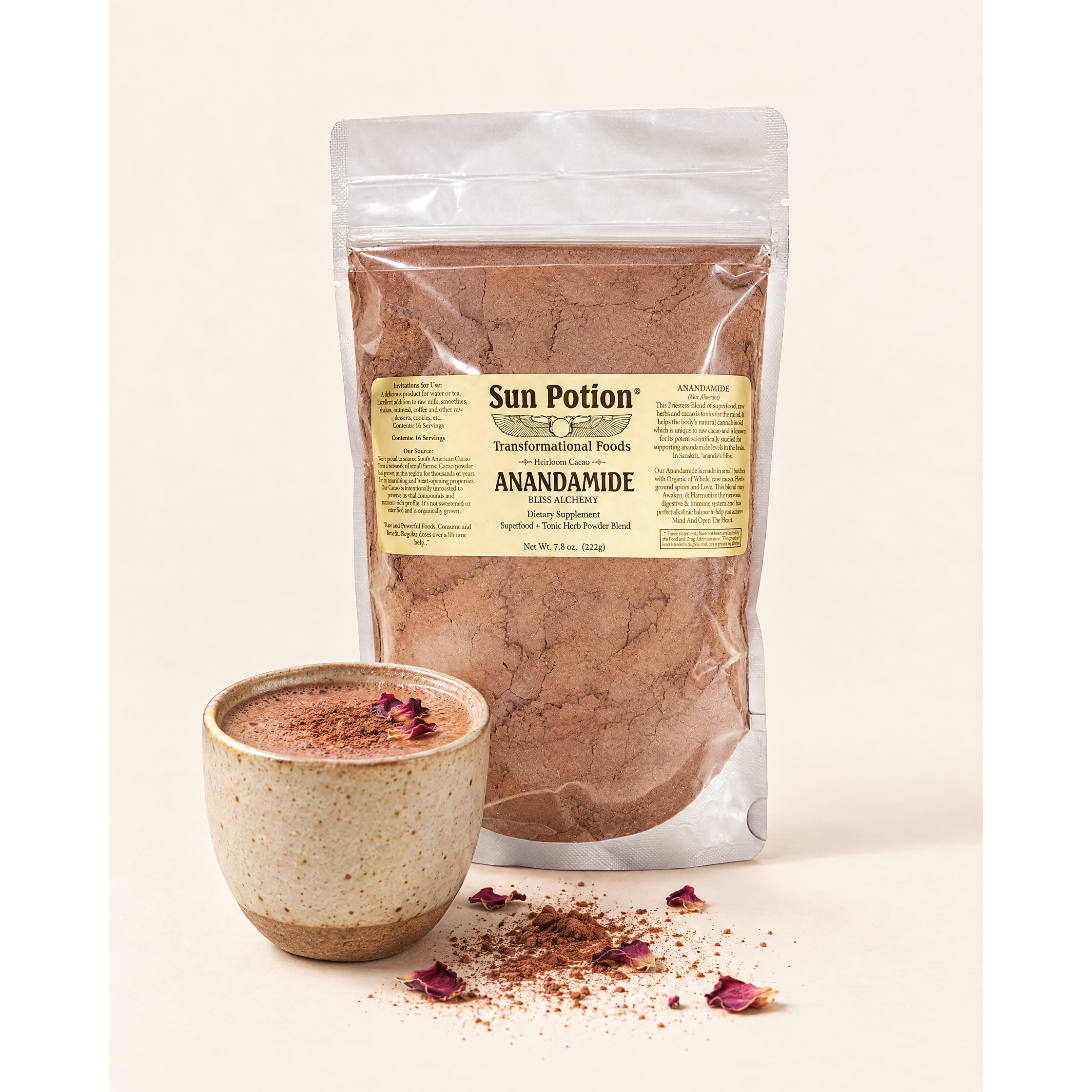 Sun Potion Anandamide mix cacao adattogeno 222 g spezie