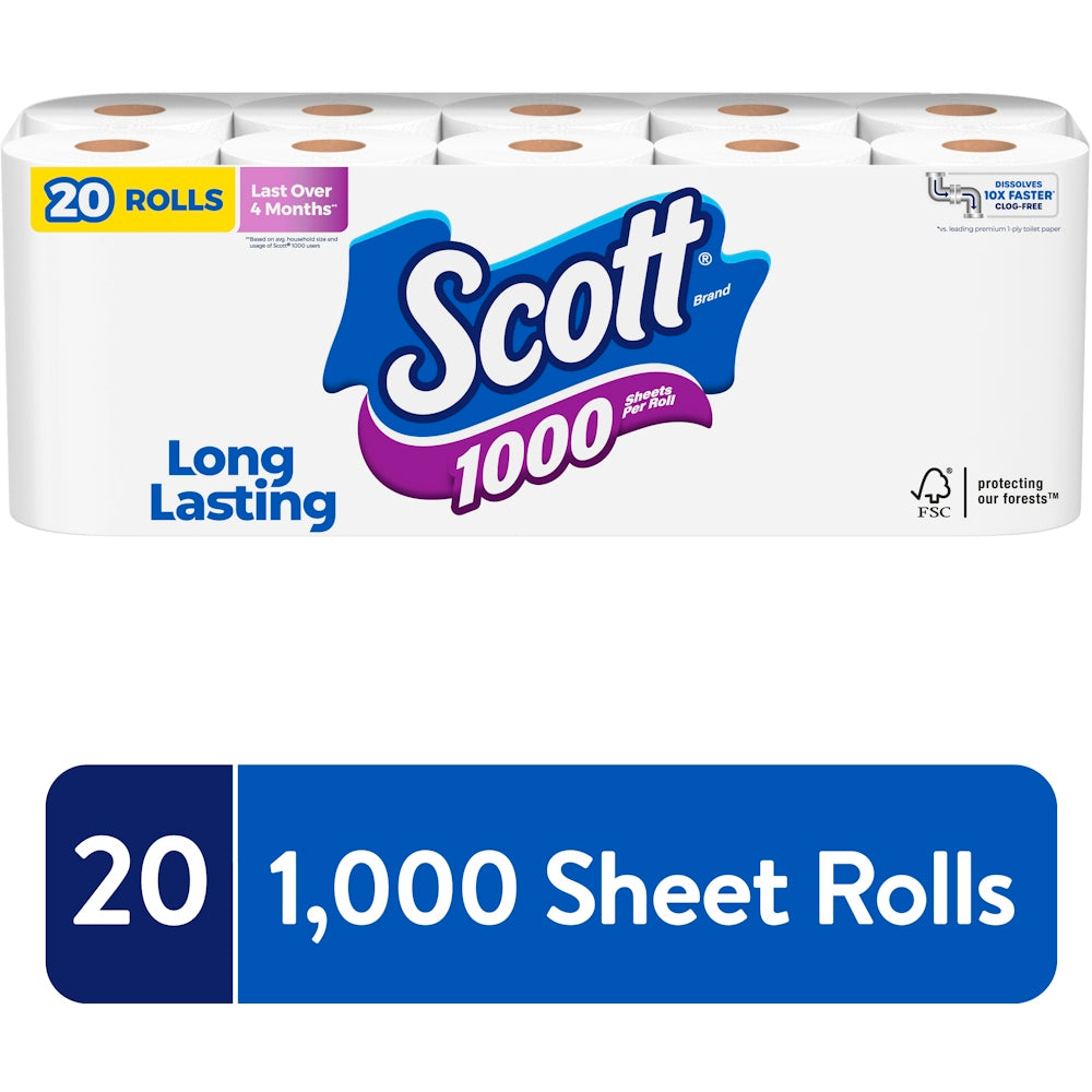 Scott 1000 Standard Roll carta igienica 1 velo 1000 strappi