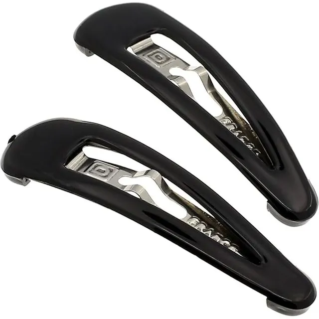 Camila Paris AD87/2 Mollette Capelli 2 Pezzi 5 cm Nere