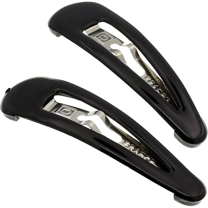 Camila Paris AD87/2 Mollette Capelli 2 Pezzi 5 cm Nere