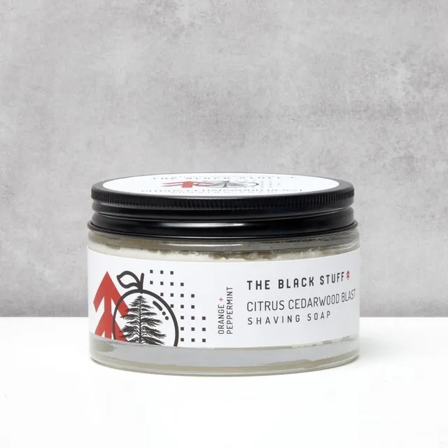 The Black Stuff Citrus Cedarwood Sapone da Barba 155 g Agrumi Cedro