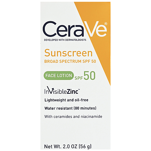 CeraVe Face Sunscreen SPF 50 crema solare viso 2oz pelle sensibile