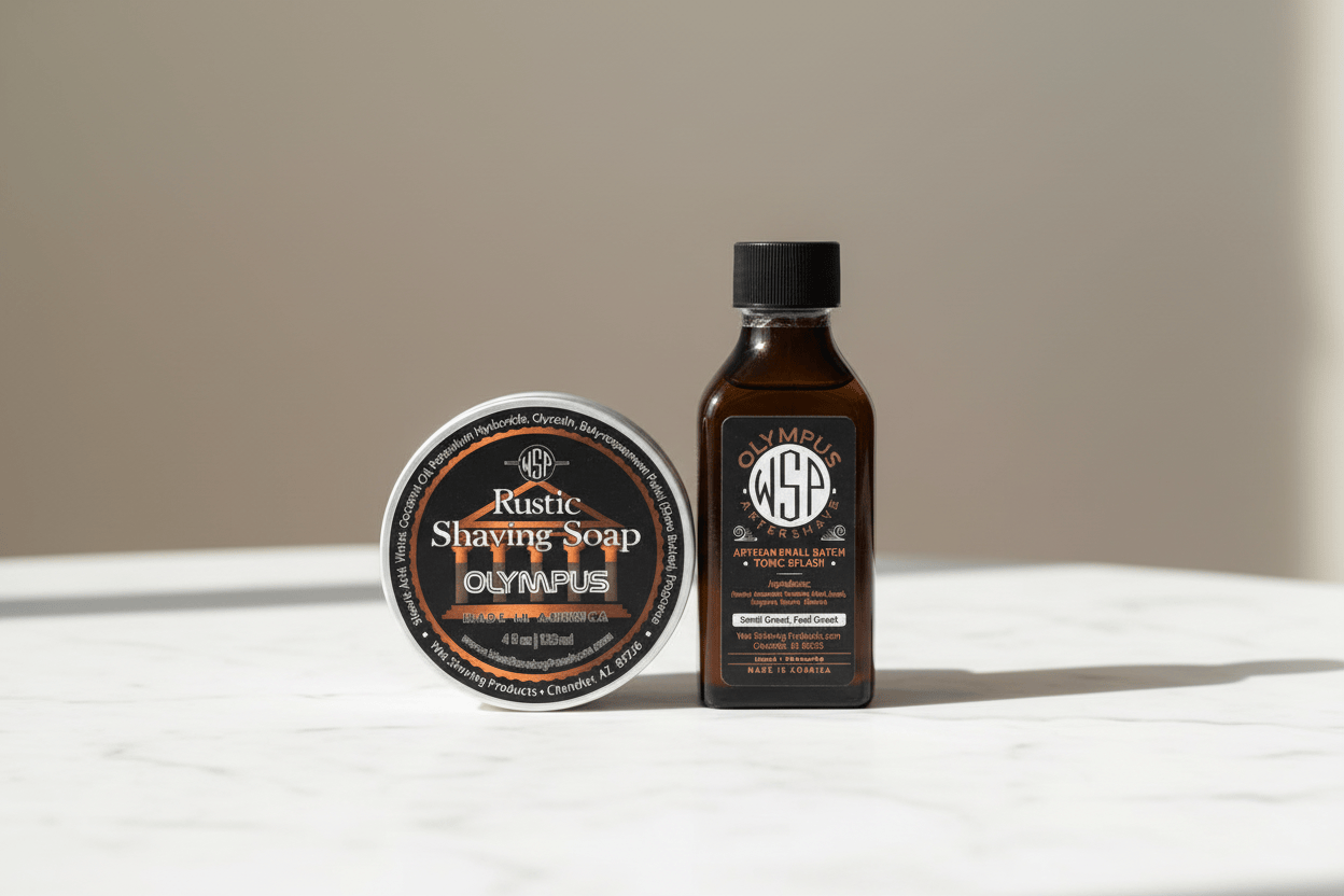 Wet Shaving Products Olympus Rustic sapone da barba vegan Olympus