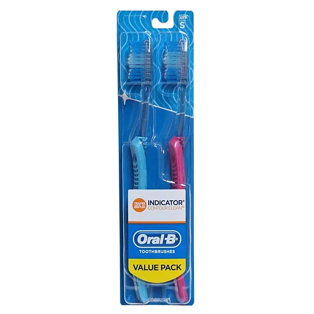 Oral-B Indicator Contour Clean Spazzolini Morbidi 2 Pezzi