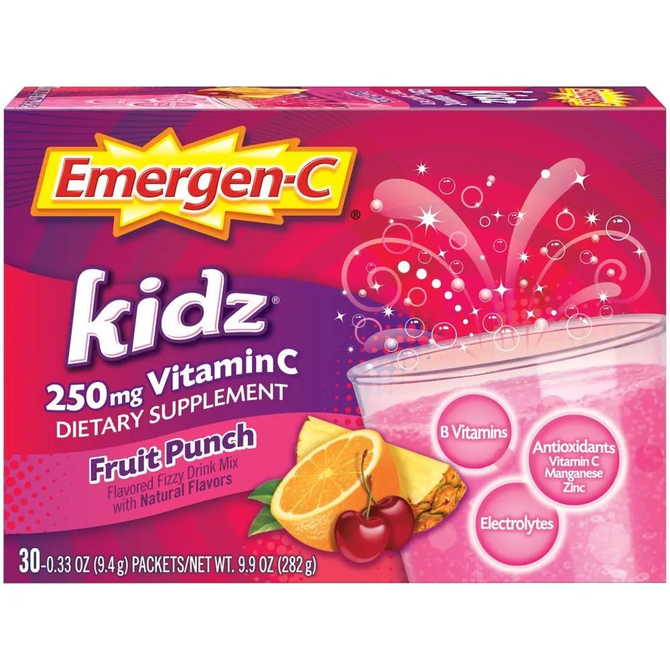 Emergen-C Kidz Fruit Punch vitamina bustine 30 pezzi 250 mg