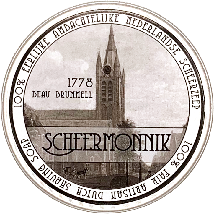 Scheermonnik 1778 Beau Brummel sapone barba 75 g miele tabacco