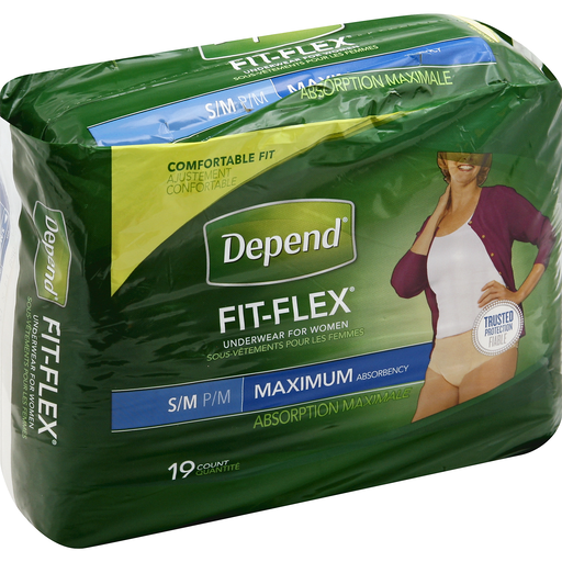 Depend Fit-Flex mutandine donna S/M 19 pezzi max