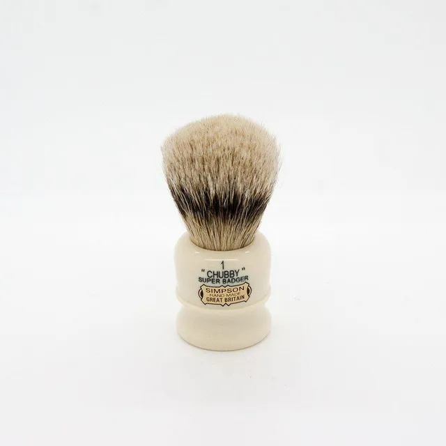 Simpsons Chubby 1 pennello barba super badger avorio 22 mm