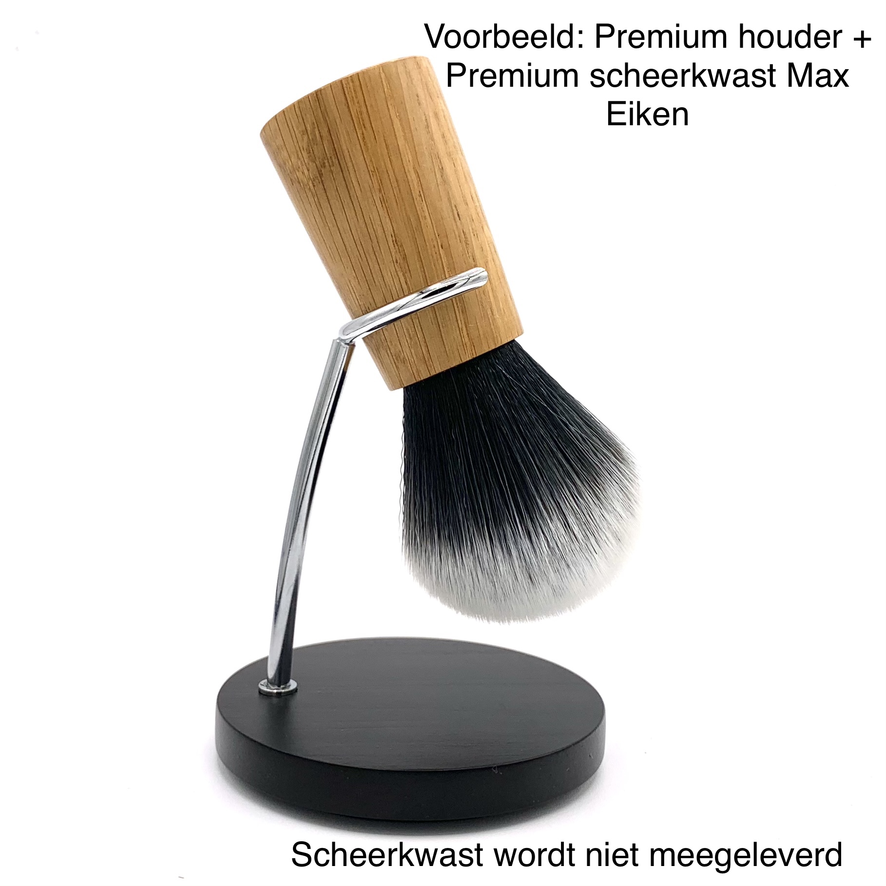 Scheermonnik Premium Supporto Pennello da Barba Nero