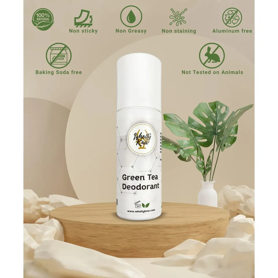 Wholly Kaw Green Tea Deodorante Roll-On Uomo 90 ml Fresco