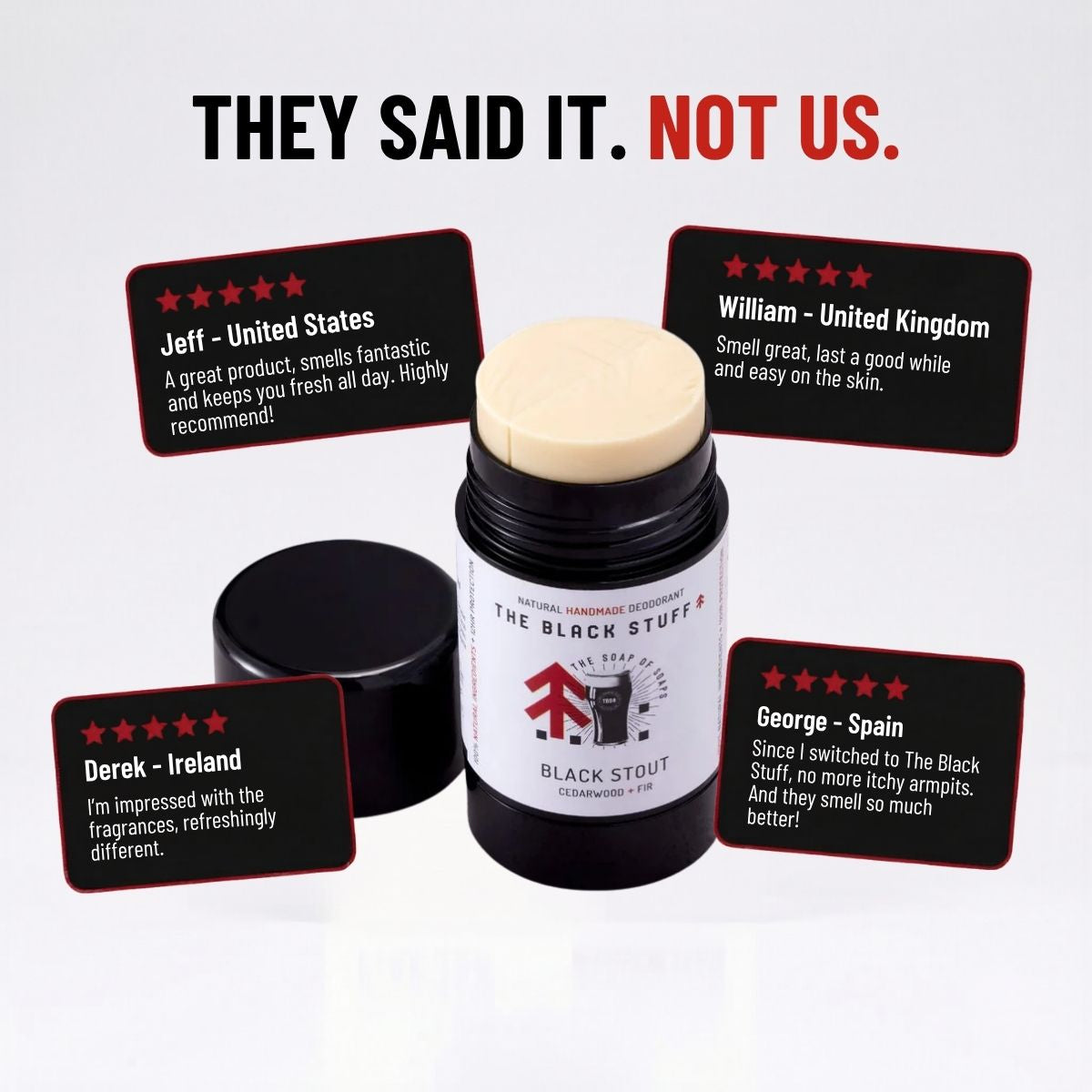 The Black Stuff Black Stout Deodorante Naturale Uomo Legnoso Cedro