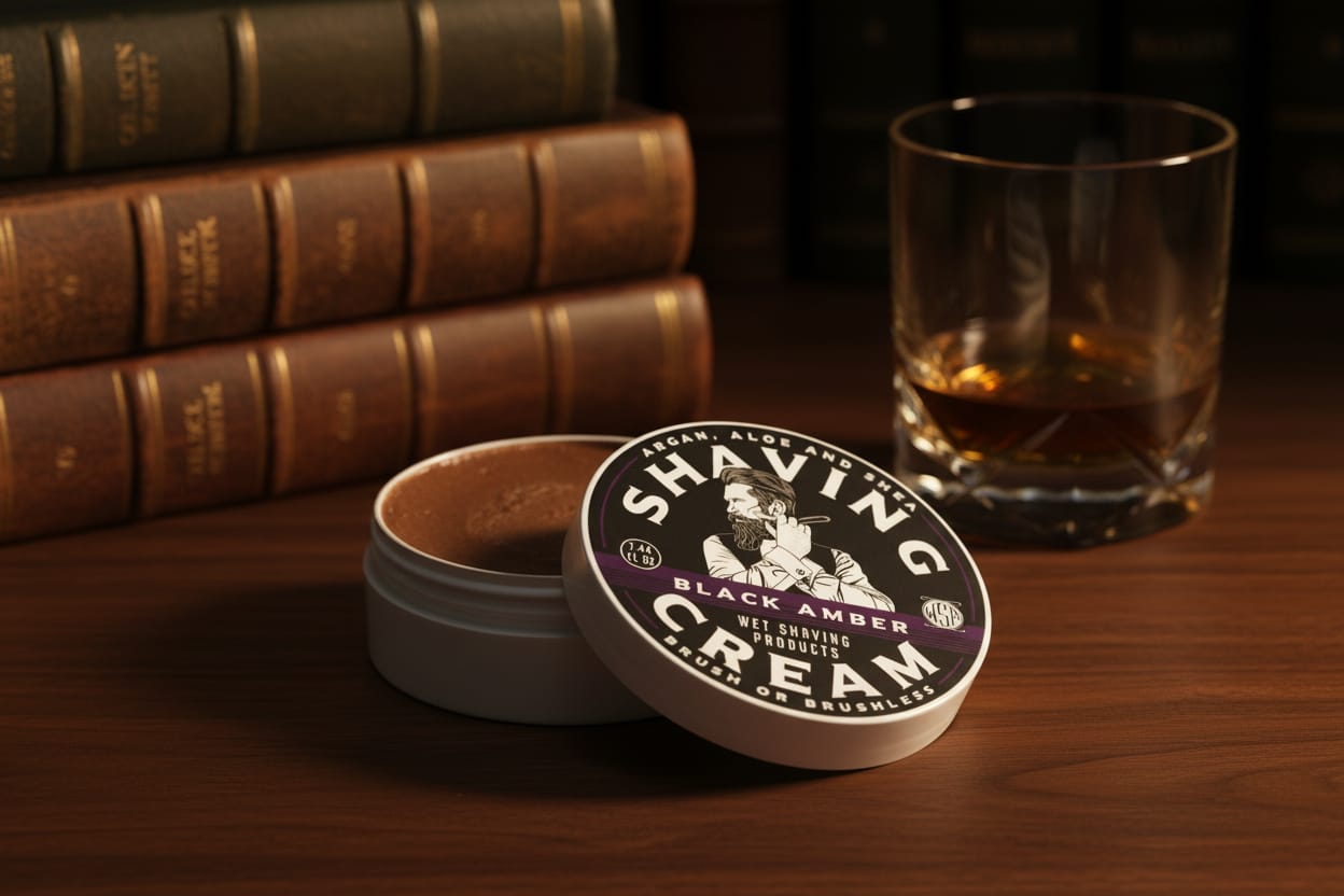 Wet Shaving Products Black Amber crema barba jumbo ambra