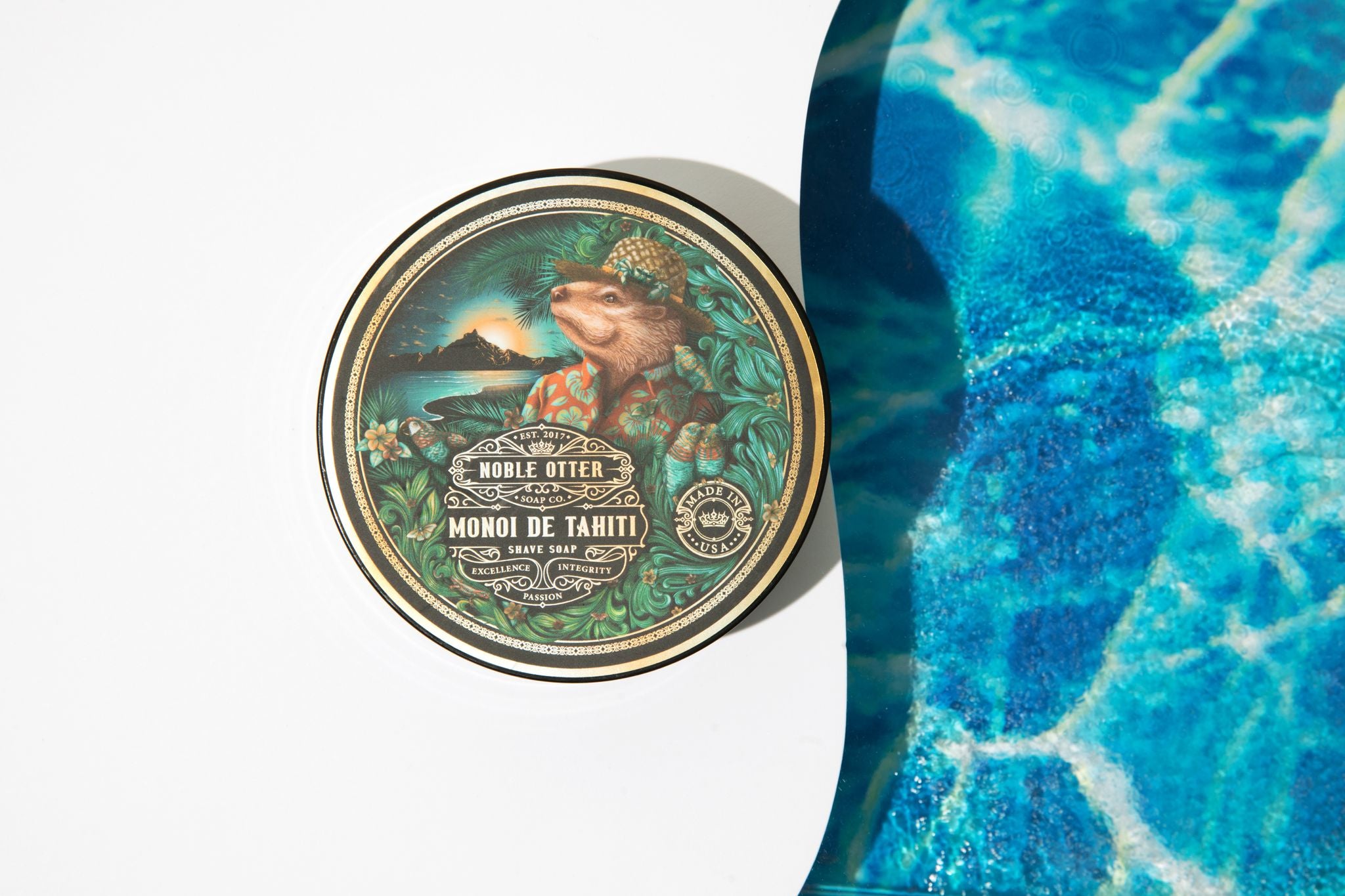 Noble Otter Monoi de Tahiti sapone da barba cocco 85 g