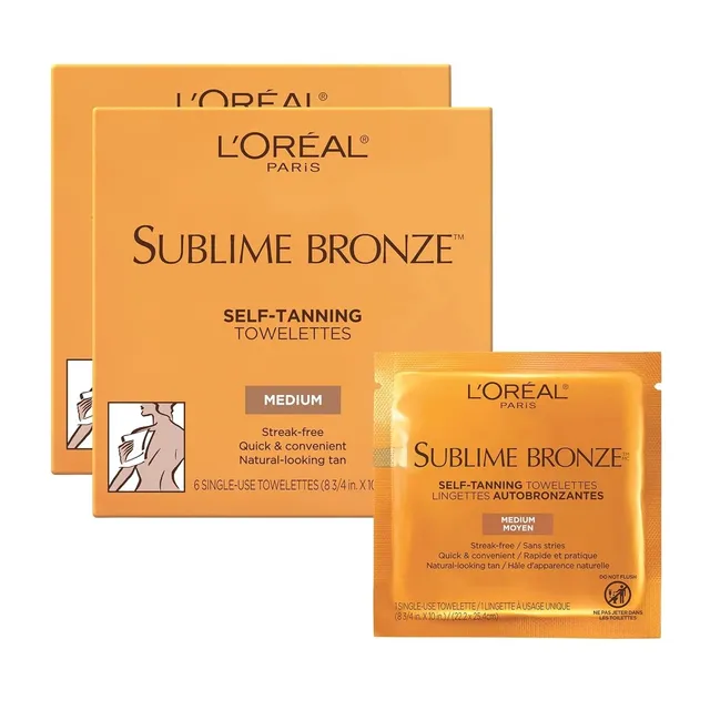 L'Oréal Sublime Bronze autoabbronzante 6 salviette medium