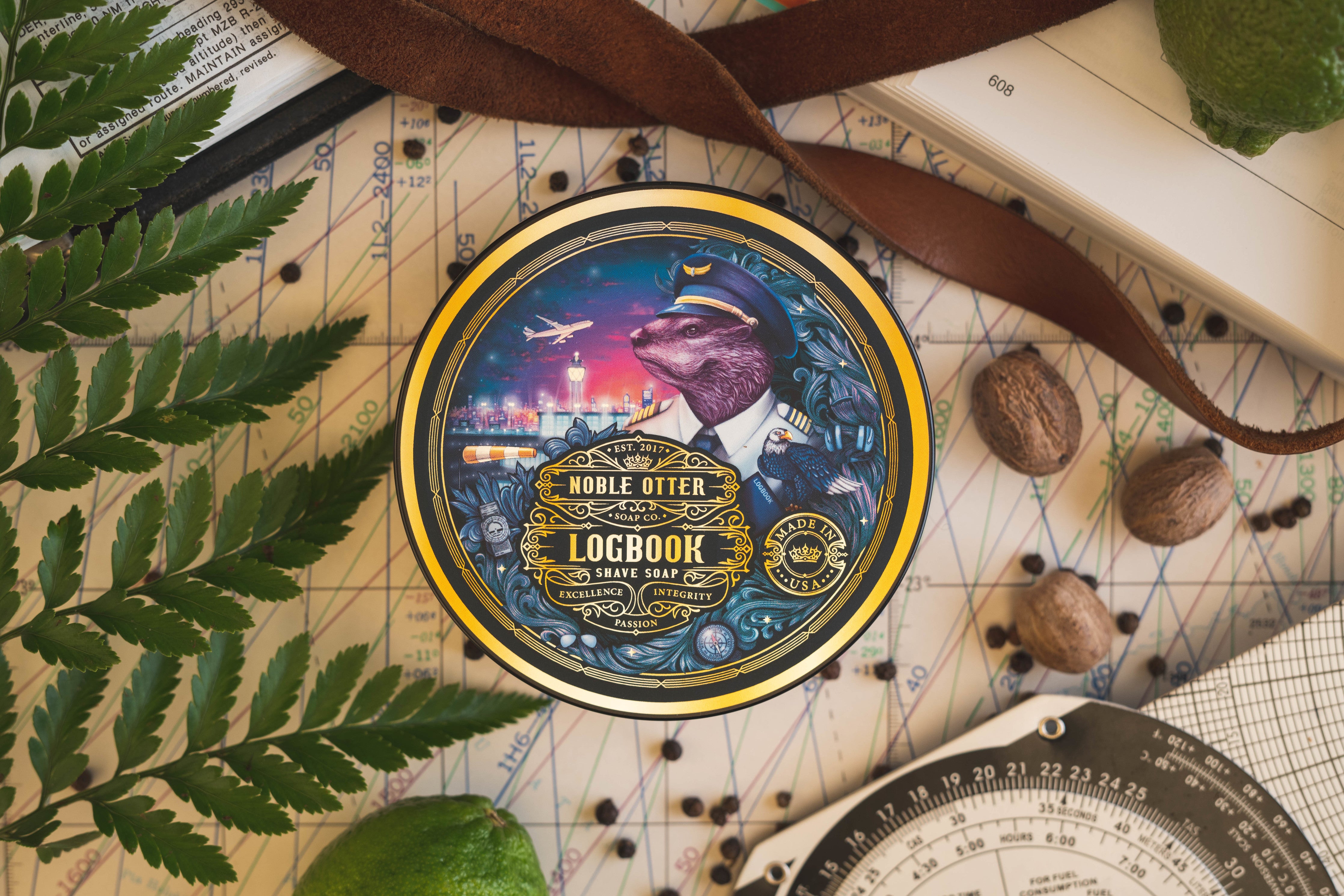 Noble Otter Logbook Sapone da Barba 4oz Fougère Legnoso