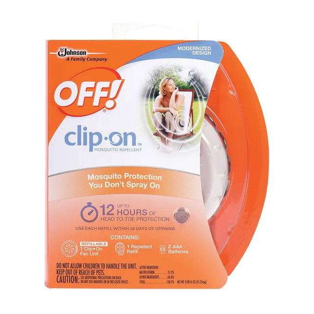 Off Clip On Fan kit repellente zanzare + refill esterno