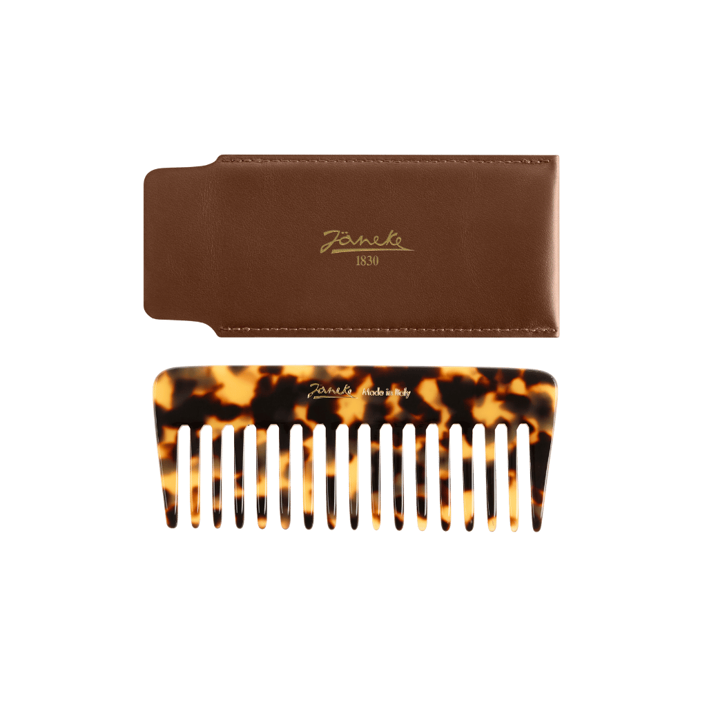 Janeke Tokyo pettine denti larghi 7 cm con custodia pelle