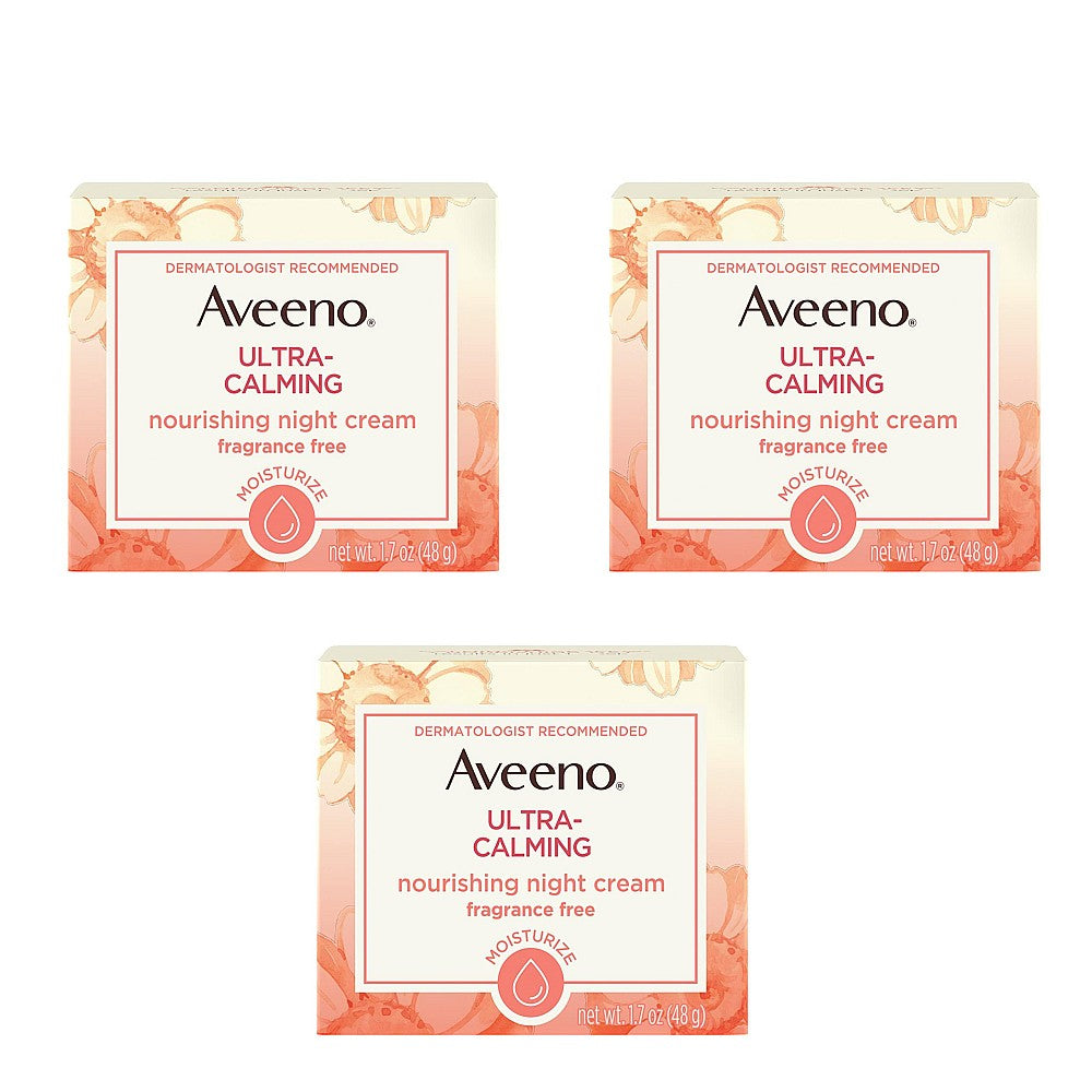 Aveeno Ultra Calming crema viso notte 50 ml avena lenitiva