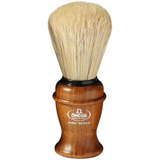 Omega 11137 Pennello da Barba Setola Cinghiale Legno Frassino