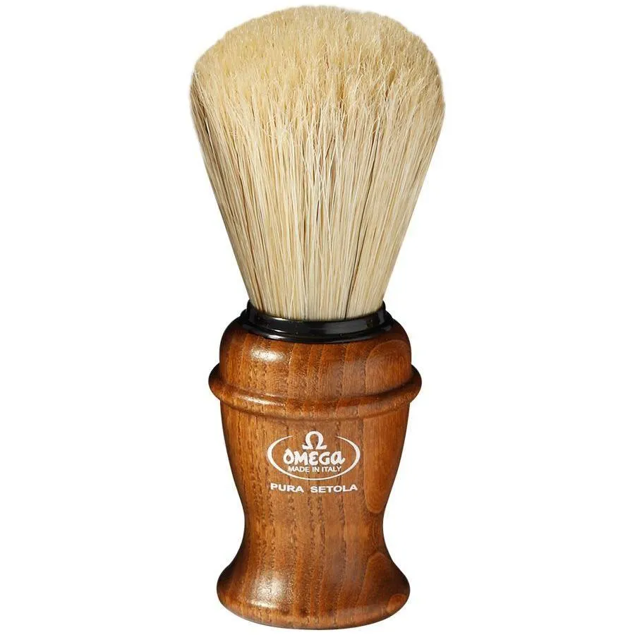 Omega 11137 Pennello da Barba Setola Cinghiale Legno Frassino