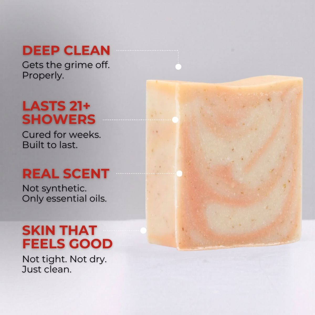 The Black Stuff Men's Bar Soap Citrus Cedarwood sapone scrub uomo