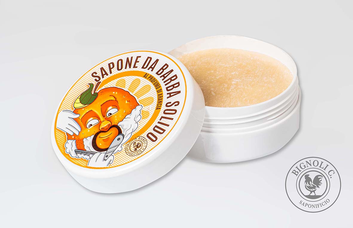 Saponificio Bignoli Saponi da Barba Arancia sapone 100g schiuma