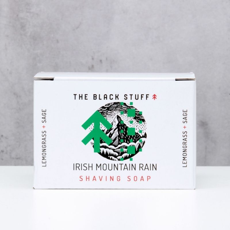 The Black Stuff Irish Mountain Rain sapone da barba 155g vetro