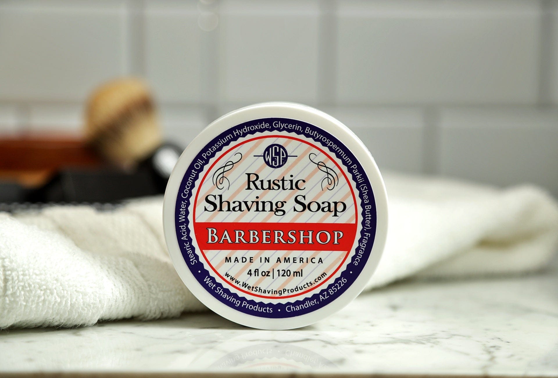 Wet Shaving Products Barbershop sapone da barba solido vegano