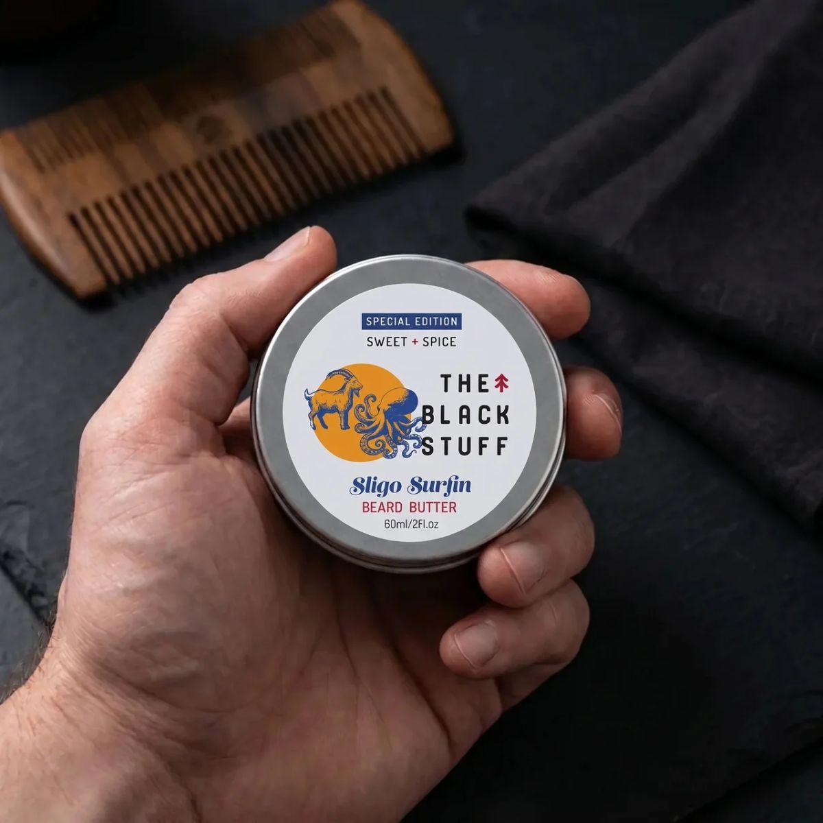 The Black Stuff Beard Care Sligo Surfin burro barba 60ml idratante