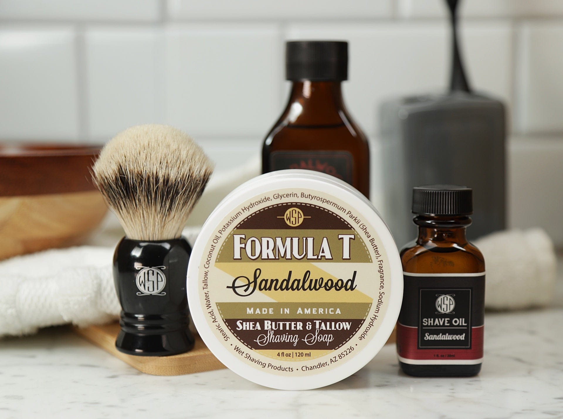 Wet Shaving Products Formula T Sandalwood sapone da barba al sego
