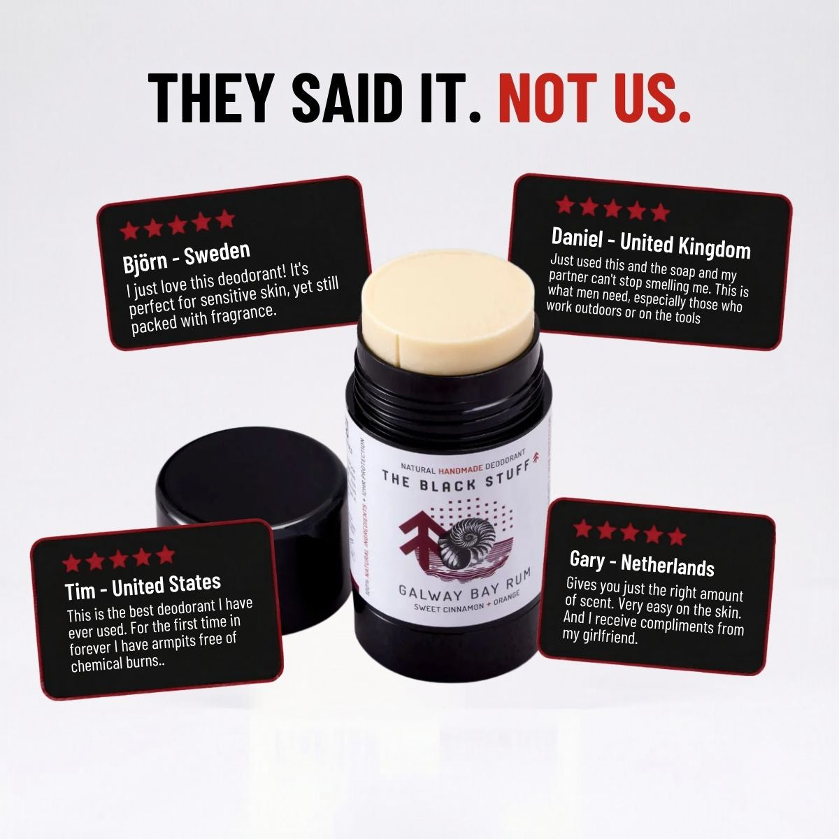 The Black Stuff Galway Bay Rum deodorante naturale uomo