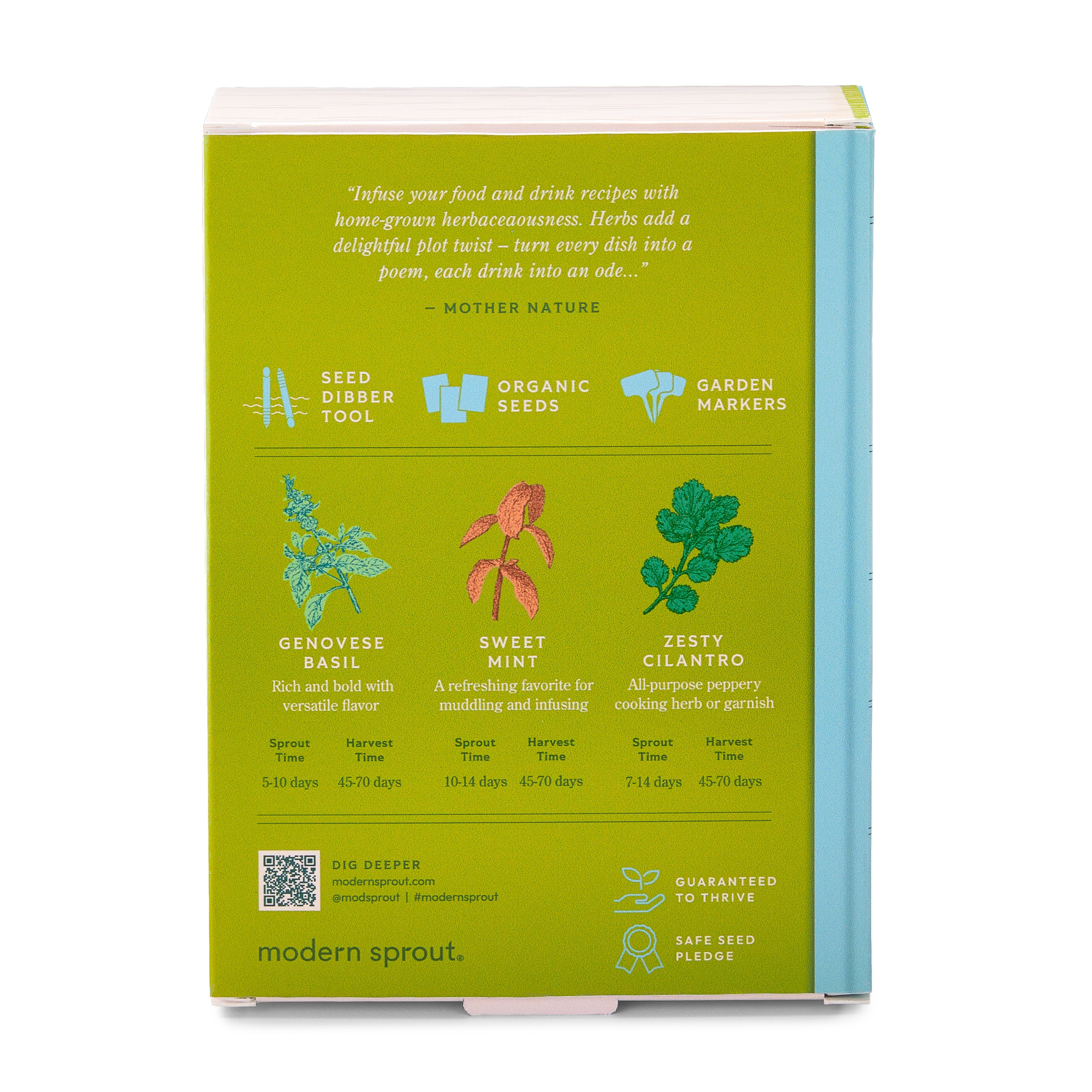 Modern Sprout Seed Library kit semi erbe aromatiche 3 bustine