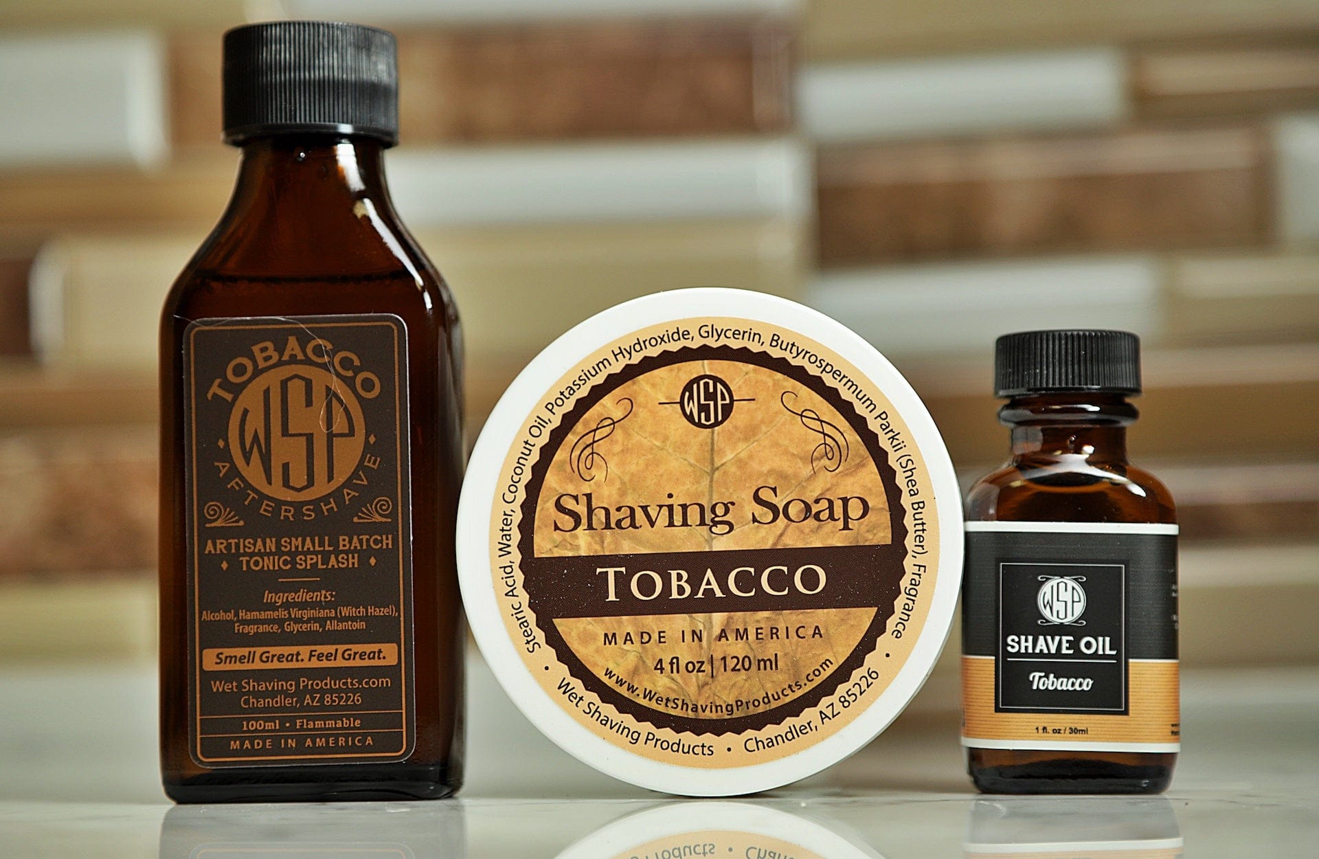 Wet Shaving Products Tobacco Rustic sapone da barba tabacco vegano
